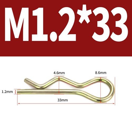 Heavy Duty Hitch Pins Clip - Spring Retaining R Clip M1~M10x16~120mm for Trailer - HomeDIYer
