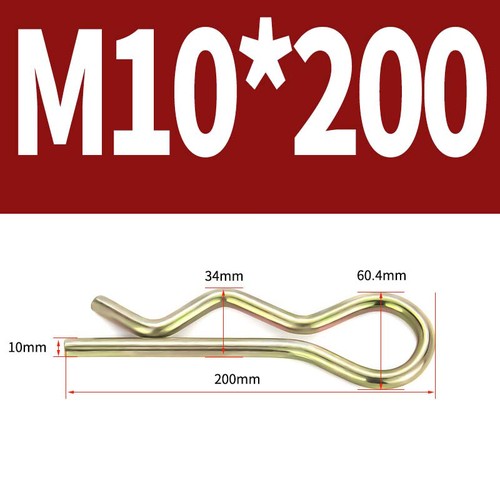 Heavy Duty Hitch Pins Clip - Spring Retaining R Clip M1~M10x16~120mm for Trailer