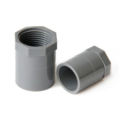 PVC Water Supply Straight Pipe 1 2"- 4" Female Threaded Fittings Adapter Joint