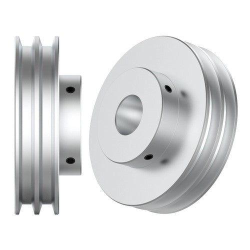 Double V Grooved Pulley PU Round Belt Pulleys Aluminum Width 7mm OD 30-80mm