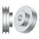 Double V Grooved Pulley PU Round Belt Pulleys Aluminum Width 7mm OD 30-80mm