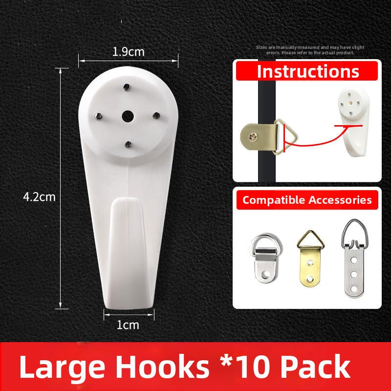 Invisible No-Drill Wall Hooks – Damage-Free Picture Hanging Nails for Frames & Wedding Photos