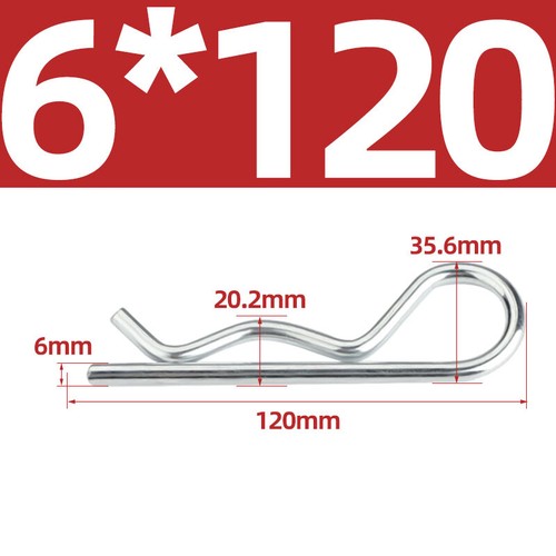 Heavy Duty Hitch Pins Clip -Spring Retaining R Clip M1~M7 x 16~150mm for Trailer