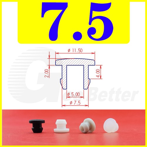 Snap-On Hole Plug Grey Silicone Rubber Blanking Seal Bung Pipe Tube (2.5-60.6mm)