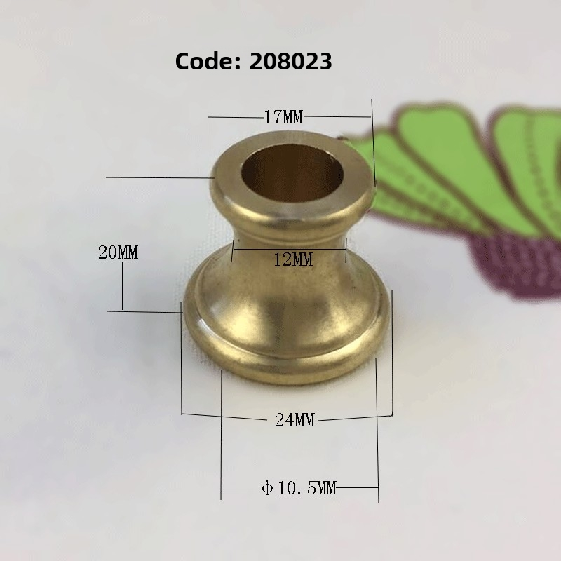 Solid Brass M10 I‑Connector with T‑Washer – 208 Brass Lamp Hardware for Pendant Lights & Fixtures