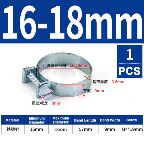 6mm-31mm Mini Hose Clip Jubilee hose Clamps Fuel Line Diesel Petrol Pipe 10 Pack