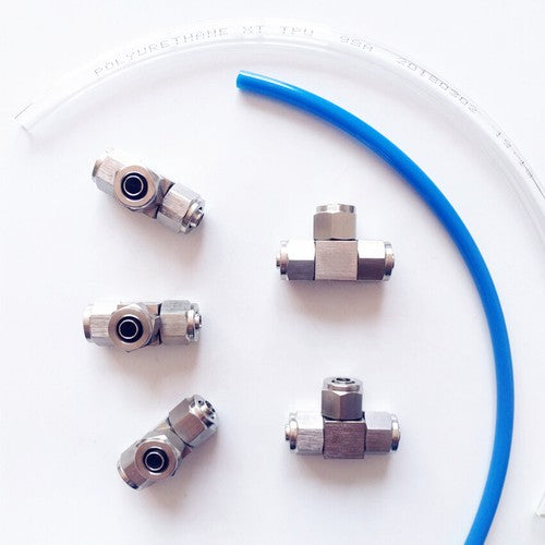 Brass Twist Lock Air Line Coupler Fittings — 3-Way Push-to-Connect Quick Connector, 4–12mm Tube