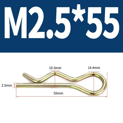 Heavy Duty Hitch Pins Clip - Spring Retaining R Clip M1~M10x16~120mm for Trailer