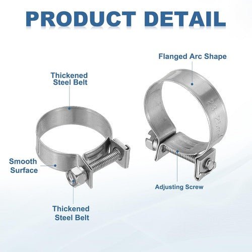 6mm - 31mm Mini Hose Clip Jubilee hose Clamps Fuel Line Diesel Petrol Pipe 10 Pack - HomeDIYer