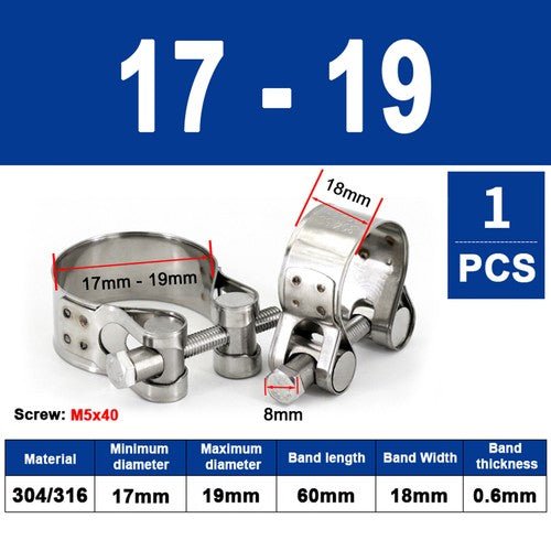 Jubilee Super Clamps Heavy Duty Exhaust Supra T Bolt Stainless Marine Steel Clip - HomeDIYer