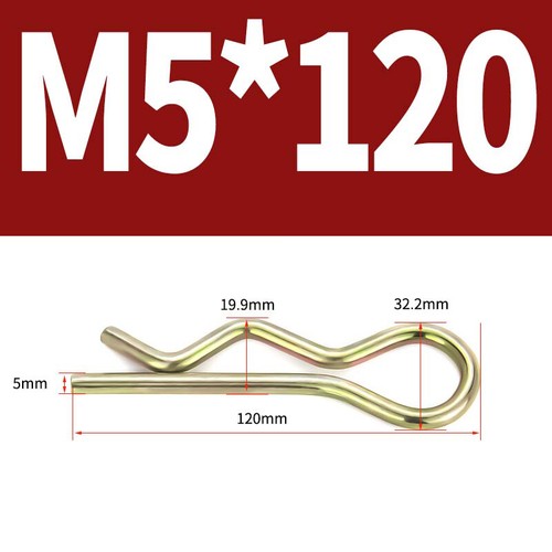 Heavy Duty Hitch Pins Clip - Spring Retaining R Clip M1~M10x16~120mm for Trailer