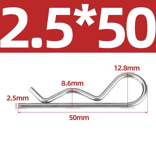 R Clip Stainless Steel 304 A2 Beta Pins 1.0mm 1.2mm 1.5mm 2mm 2.5mm 3mm 4mm 5m