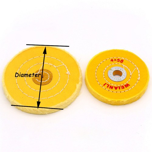 Size Comparison 50mm-200mm Buffing Wheels - For HomeDIYer Targeted Metal Cleaning & Polishing
