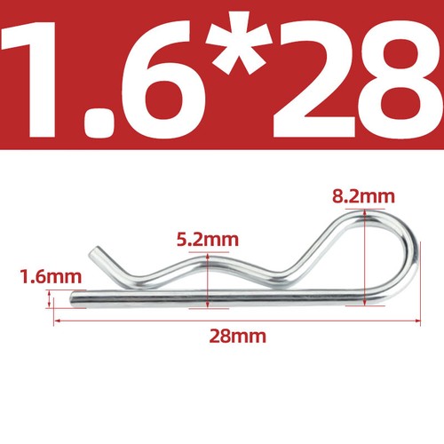 Heavy Duty Hitch Pins Clip -Spring Retaining R Clip M1~M7 x 16~150mm for Trailer