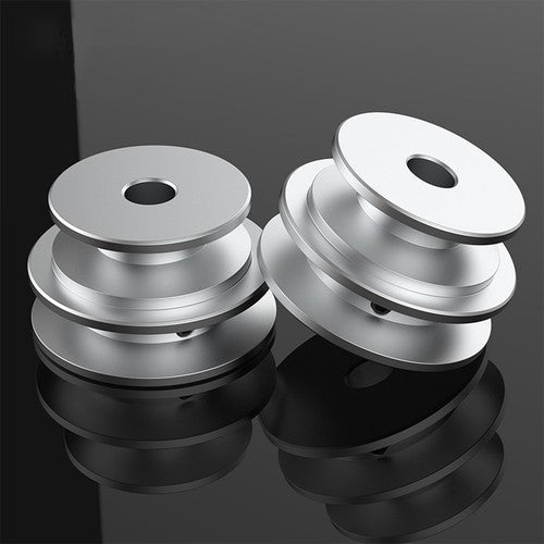 OD 32-60mm Double V-Groove Aluminum Drive Pulley For O(Z)-Section V-Belt Pulleys