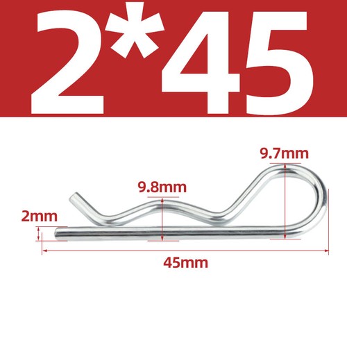 Heavy Duty Hitch Pins Clip -Spring Retaining R Clip M1~M7 x 16~150mm for Trailer