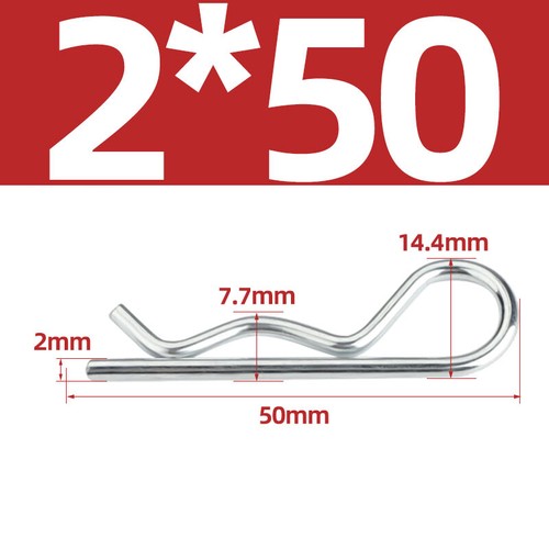 Heavy Duty Hitch Pins Clip -Spring Retaining R Clip M1~M7 x 16~150mm for Trailer