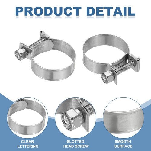 6mm - 31mm Mini Hose Clip Jubilee hose Clamps Fuel Line Diesel Petrol Pipe 10 Pack - HomeDIYer
