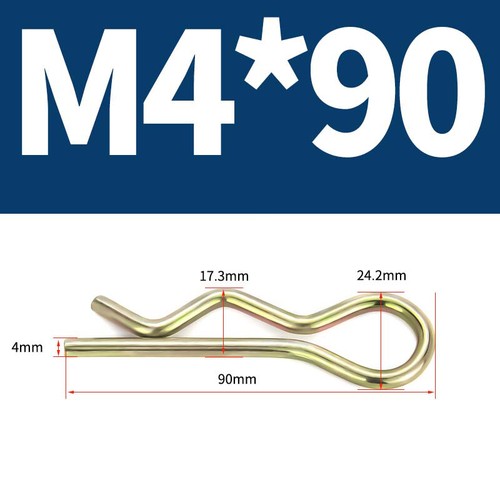 Heavy Duty Hitch Pins Clip - Spring Retaining R Clip M1~M10x16~120mm for Trailer