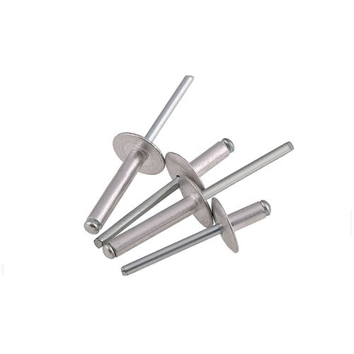 EXTRA LARGE FLANGE HEAD POP RIVETS OPEN BLIND ALUMINIUM/STEEL 3.2mm 4.0mm 5mm?
