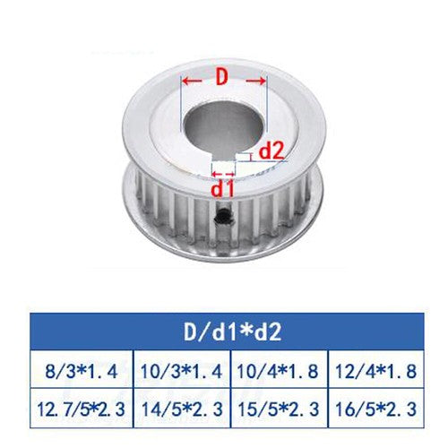 HTD-5M 14-40T Timing Belt Pulley AF-type With Keyway CNC Drive Pulley Width 11mm