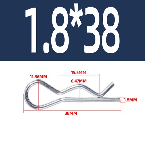 R Clip Stainless Steel 304 A2 Beta Pins 1.0mm 1.2mm 1.5mm 2mm 2.5mm 3mm 4mm 5m