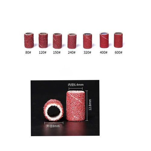 Sanding Bands Drum Sleeves Nail Electric Drill File Machine Bits Grit 80# ~ 600#