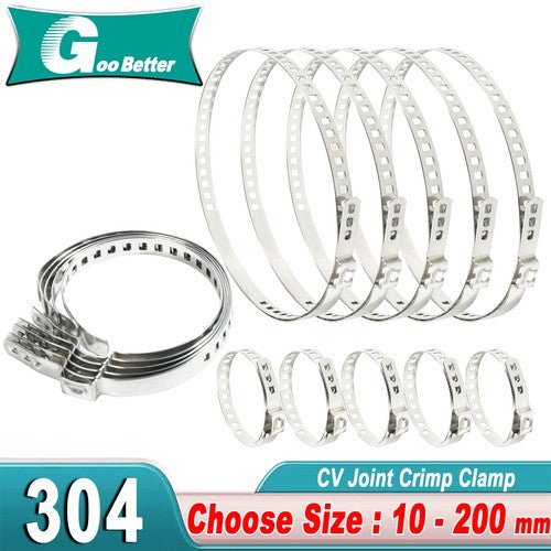 304Steel Universal Adjustable AXLE CV Joint Boot Crimp Clamp Kit, CV Boot Clamp - HomeDIYer