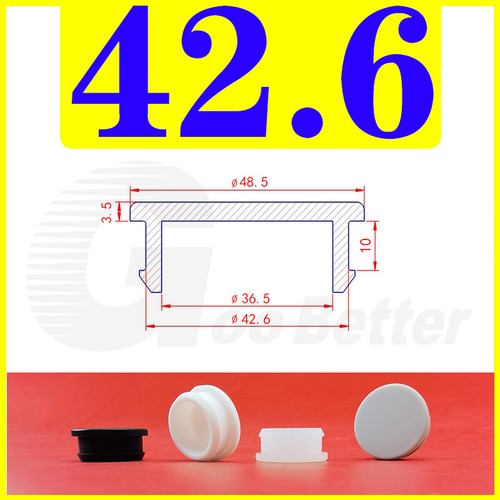 Snap-On Hole Plug Grey Silicone Rubber Blanking Seal Bung Pipe Tube (2.5-60.6mm)