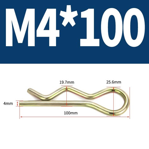 Heavy Duty Hitch Pins Clip - Spring Retaining R Clip M1~M10x16~120mm for Trailer