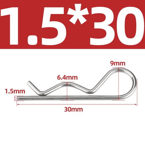 R Clip Stainless Steel 304 A2 Beta Pins 1.0mm 1.2mm 1.5mm 2mm 2.5mm 3mm 4mm 5m