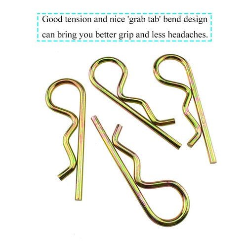 Heavy Duty Hitch Pins Clip - Spring Retaining R Clip M1~M10x16~120mm for Trailer - HomeDIYer