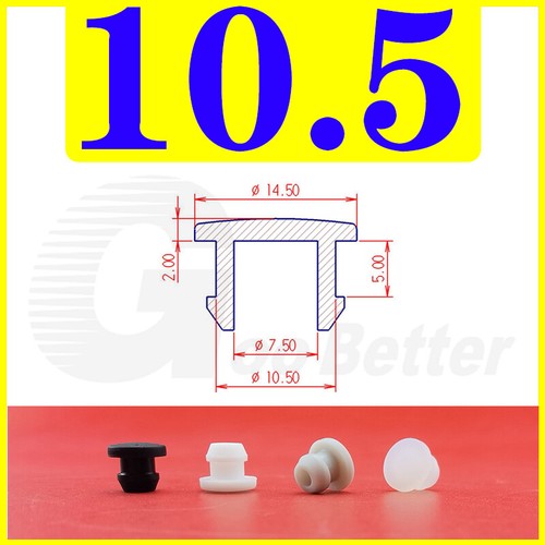 Snap-On Hole Plug Grey Silicone Rubber Blanking Seal Bung Pipe Tube (2.5-60.6mm)