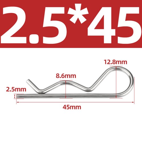 R Clip Stainless Steel 304 A2 Beta Pins 1.0mm 1.2mm 1.5mm 2mm 2.5mm 3mm 4mm 5m