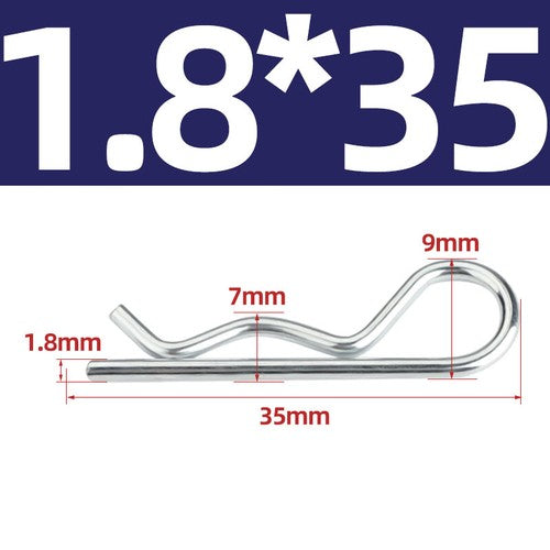 Heavy Duty Hitch Pins Clip -Spring Retaining R Clip M1~M7 x 16~150mm for Trailer
