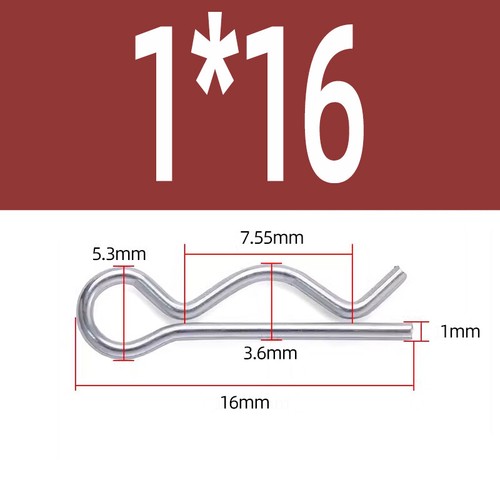 Heavy Duty Hitch Pins Clip -Spring Retaining R Clip M1~M7 x 16~150mm for Trailer