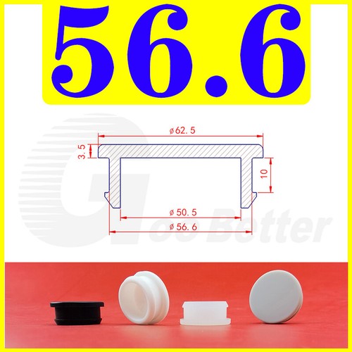 Snap-On Hole Plug Grey Silicone Rubber Blanking Seal Bung Pipe Tube (2.5-60.6mm)