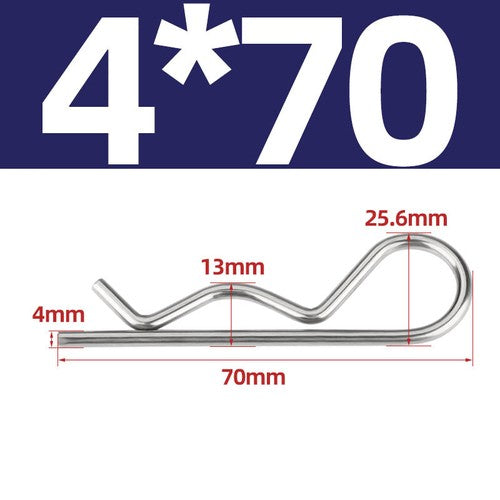 R Clip Stainless Steel 304 A2 Beta Pins 1.0mm 1.2mm 1.5mm 2mm 2.5mm 3mm 4mm 5m