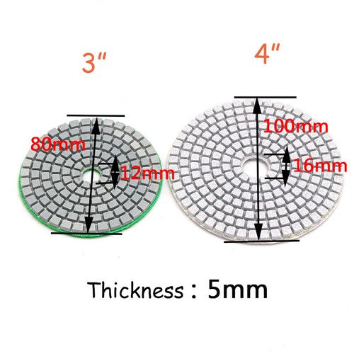 Diamond Polishing Pad 3" / 4" Buffing Pads Grinding Disc Granite Stone Marble
