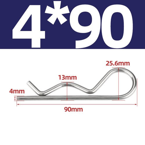R Clip Stainless Steel 304 A2 Beta Pins 1.0mm 1.2mm 1.5mm 2mm 2.5mm 3mm 4mm 5m
