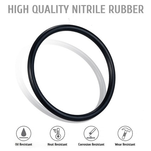 Nitrile Rubber NBR O Ring Seals 6mm Cross Section 532mm-982.5mm ID O-Rings Black