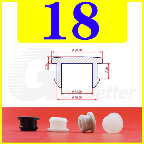 Snap-On Hole Plug Grey Silicone Rubber Blanking Seal Bung Pipe Tube (2.5-60.6mm)