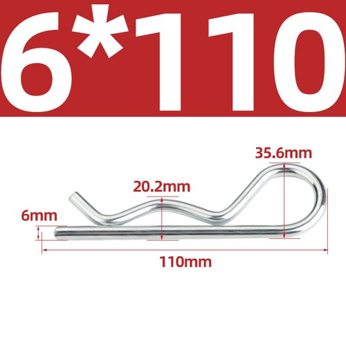 Heavy Duty Hitch Pins Clip -Spring Retaining R Clip M1~M7 x 16~150mm for Trailer