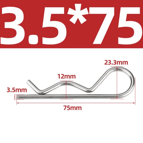 R Clip Stainless Steel 304 A2 Beta Pins 1.0mm 1.2mm 1.5mm 2mm 2.5mm 3mm 4mm 5m