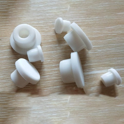White Round Silicone Rubber Seal Hole Plugs Blanking End Caps Seal Bung Tube