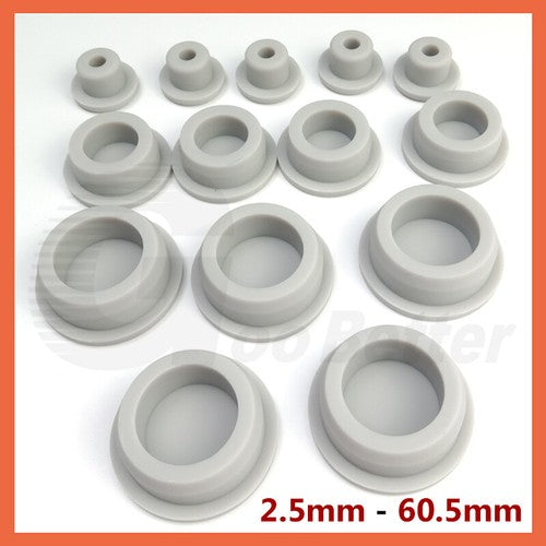 Snap-On Hole Plug Grey Silicone Rubber  (2.5-60.6mm)