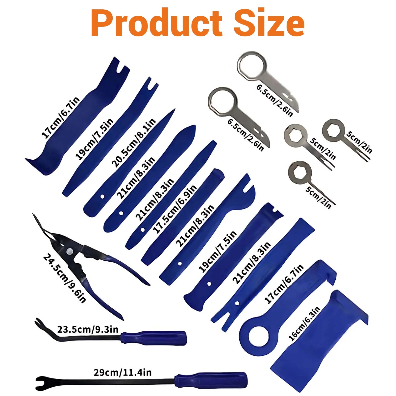 Interior Dash Part Remover Set Plastic Installer Pry Tool Kit Trim Removal Wedge - HomeDIYer