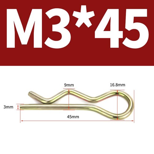 Heavy Duty Hitch Pins Clip - Spring Retaining R Clip M1~M10x16~120mm for Trailer