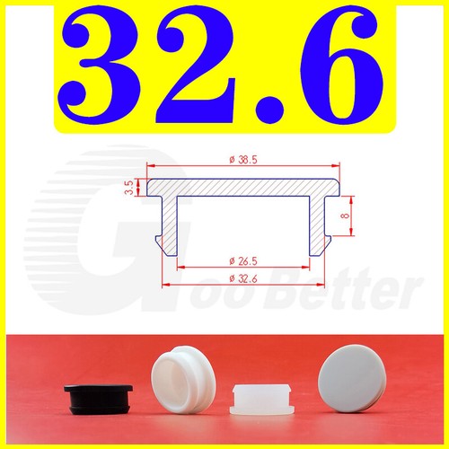 Snap-On Hole Plug Silicone Rubber Blanking Seal Bung Pipe Tube (2.5-60mm) Black