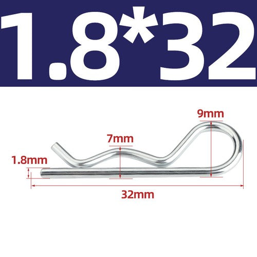 Heavy Duty Hitch Pins Clip -Spring Retaining R Clip M1~M7 x 16~150mm for Trailer